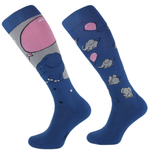 Skarpety COMODO "Elephant Słoniki" niebieskie