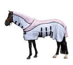 Derka siatkowa z kapturem HKM "Light" jasny róż-biały