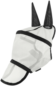 Maska przeciw owadom z filtrem UV EquiTheme "Protec" srebrna