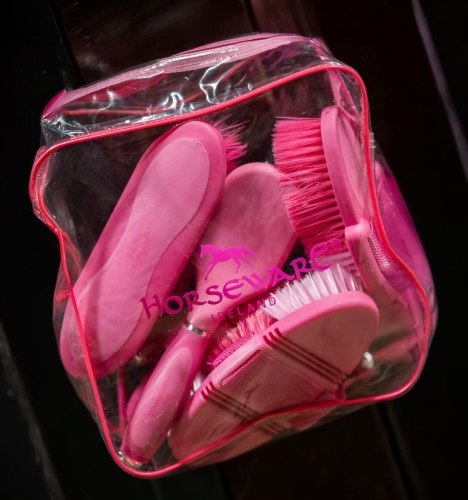 Zestaw-szczotek-do-pielegnacji-HORSEWARE-Newmarket-pink-1