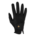 Rękawiczki EQUESTRO "Synthetic Leather" czarne