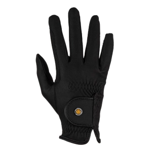 Rękawiczki EQUESTRO "Synthetic Leather" czarne