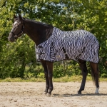 Derka siatkowa QHP "Fly rug" zebra