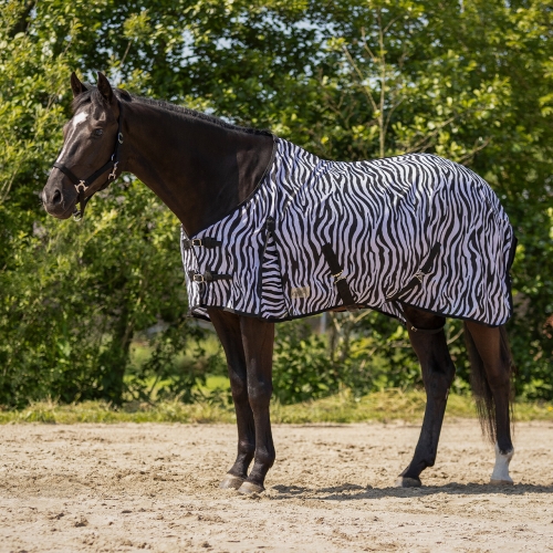 Derka siatkowa QHP Fly rug zebra
