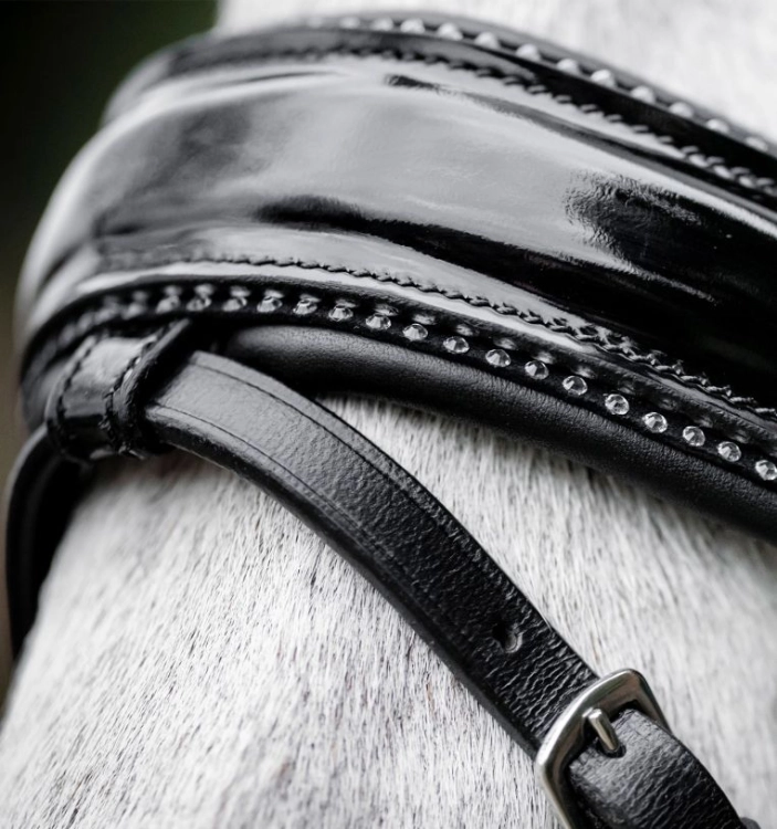 Oglowie-HORSEWARE-Diamante-Flash-black-silver