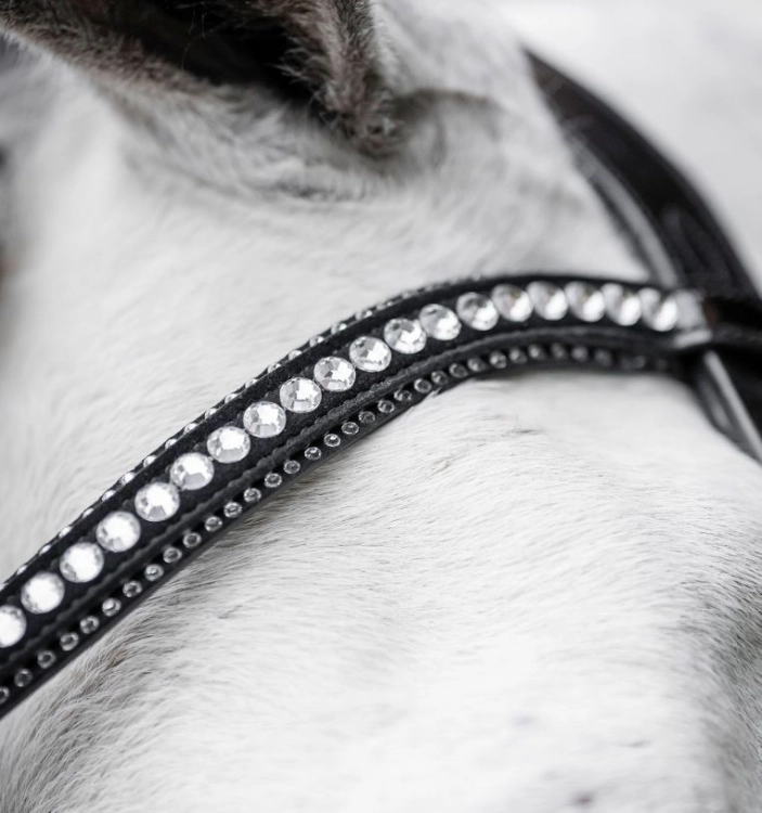 Oglowie-HORSEWARE-Diamante-Flash-black-silver
