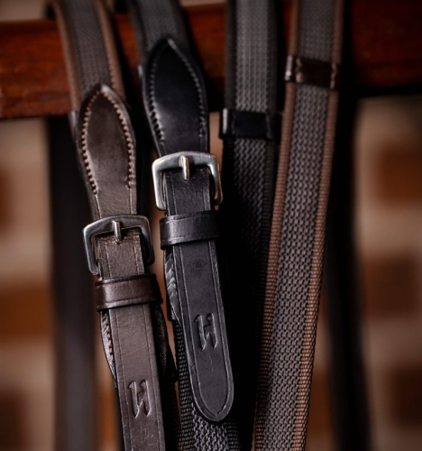 Wodze-gumowane-HORSEWARE-Rubber-Grip-Continental-czarne