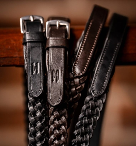 Wodze plecione HORSEWARE Plaited czarne
