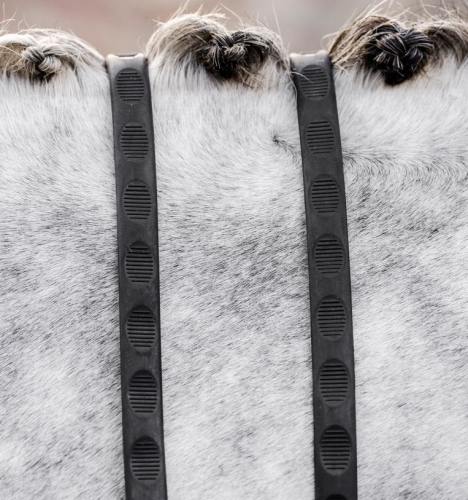 Wodze gumowe HORSEWARE Thumb Grip Rubber czarne