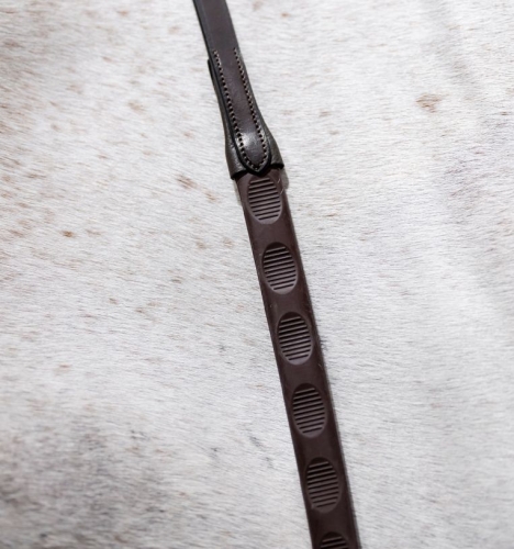 Wodze gumowe HORSEWARE Thumb Grip Rubber brązowe