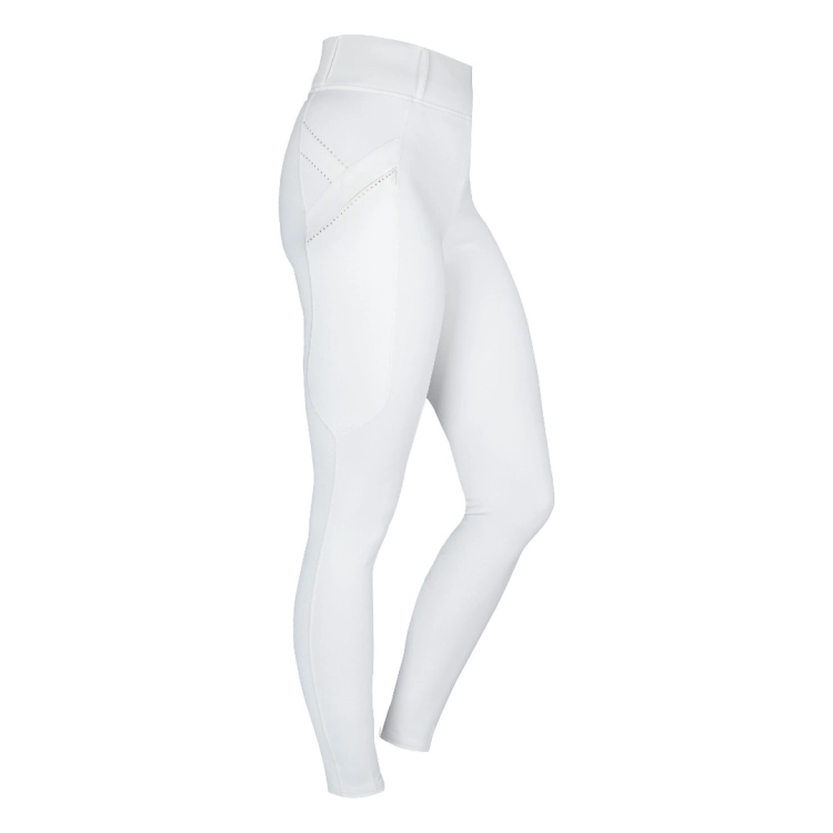 Bryczesy legginsy dziecięce Horka Momentum Junior białe-rose gold