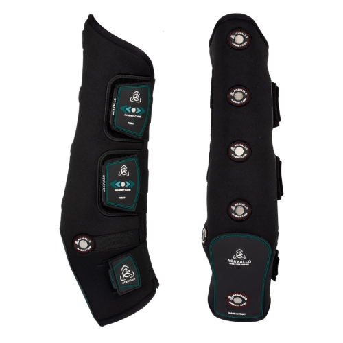 Ochraniacze magnetyczne tylne ACAVALLO Magnet Care black-red