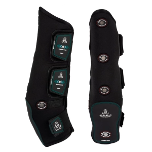 Ochraniacze magnetyczne przednie ACAVALLO "Magnet Care" black-red