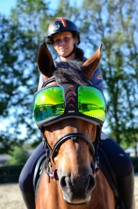 Szybka do okularów eQuick "eVysor kit" mirrored green
