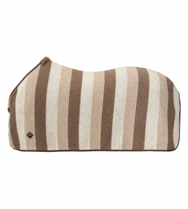 Derka wełniana TORPOL "Stripe" cappucino
