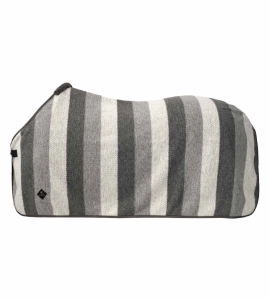 Derka wełniana TORPOL "Stripe" szary melanż
