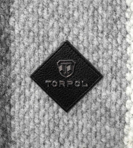 Derka-welniana-TORPOL-Stripe-szary-melanz-02