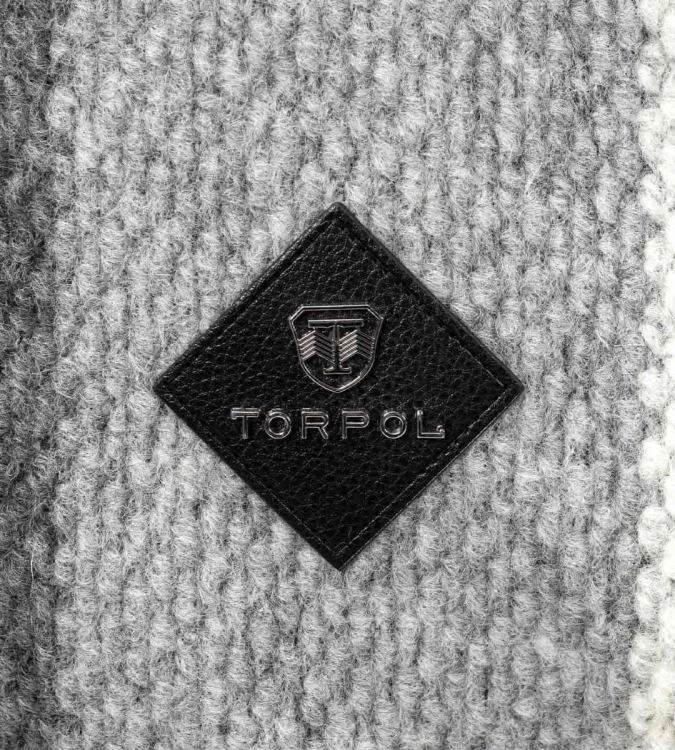 Derka-welniana-TORPOL-Stripe-szary-melanz-02
