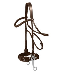 Ogłowie hackamore WALDHAUSEN "X-Line Hackamore Bridle" brown