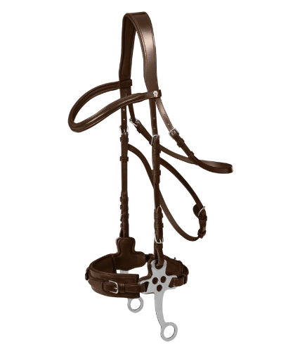 Oglowie-hackamore-WALDHAUSEN-X-Line-Hackamore-Bridle-brown-01