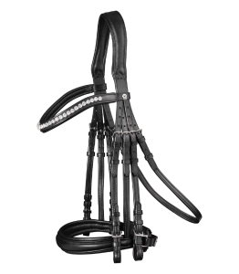 Ogłowie munsztukowe WALDHAUSEN "X-Line Double Bridle Supersoft"
