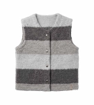 Kamizelka wełniana TORPOL "Stripe Wooly" szary melanż