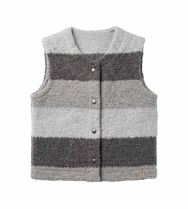Kamizelka wełniana TORPOL "Stripe Wooly" szary melanż