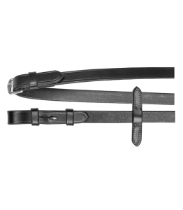 Wodze skórzane WALDHAUSEN "Leather Snaffle Reins" black