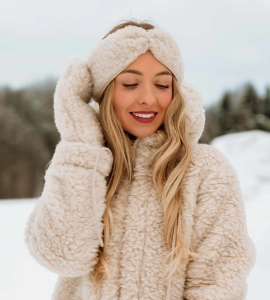 Opaska wełniana TORPOL "Wooly" cappuccino