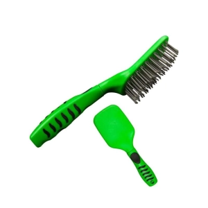 Szczotka do grzywy i ogona Umbria Equitazione "Ergonomic Handle" limonka 24h
