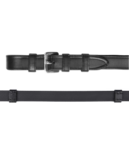 Wodze gumowe WALDHAUSEN "Rubber Reins with Bars" black