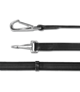 Wodze gumowane WALDHAUSEN "Non-slip Reins with Carabiner Hooks"