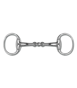 Wędzidło anatomiczne oliwkowe podwójnie łamane WALDHAUSEN "Anatomical Eggbutt Double" 16mm