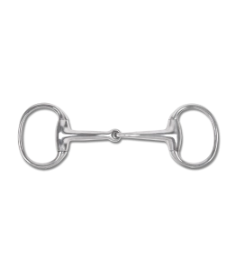 Wędzidło anatomiczne oliwkowe pojedynczo łamane WALDHAUSEN "Anatomical Eggbutt Single" 16mm