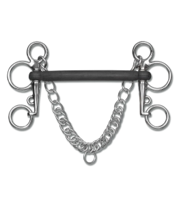 Pelham gumowy prosty anatomiczny WALDHAUSEN "Rubber Anatomic" 15mm