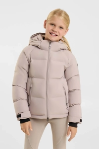 Kurtka zimowa dziecięca HORZE "Dina Young Rider" AW2026 desert taupe 24h