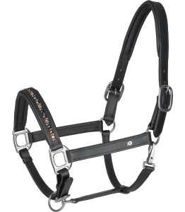Kantar skórzany WALDHAUSEN "X-Line Crystal" black/grey