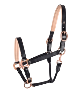 Kantar skórzany WALDHAUSEN "X-Line Leather Rose" black