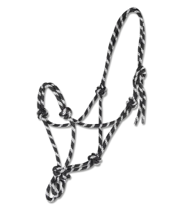 Kantar sznurkowy WALDHAUSEN "Knotted Halter" black/white
