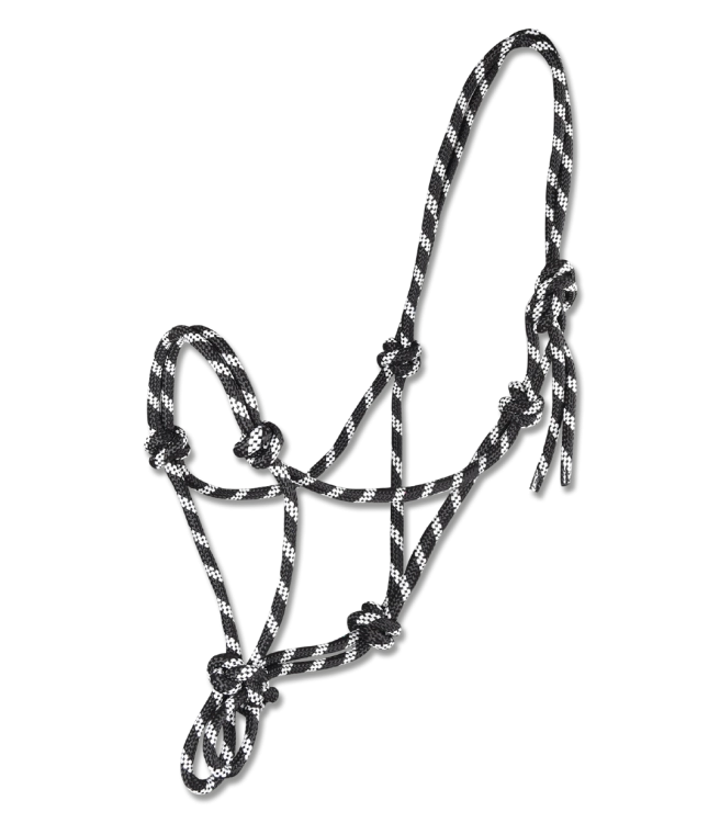 Kantar-sznurkowy-WALDHAUSEN-Knotted-Halter-black/white-01