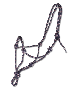 Kantar sznurkowy WALDHAUSEN "Knotted Halter" blue/white/red