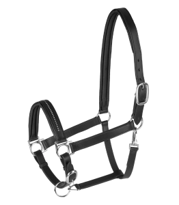 Kantar skórzany STAR "Diamond" black/silver