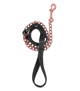 Uwiąz z łańcuszkiem WALDHAUSEN "Soft Lead Rein" black/rosegold