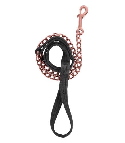 Uwiaz-z-lancuszkiem-WALDHAUSEN-Soft-Lead-Rein-black/rosegold-01