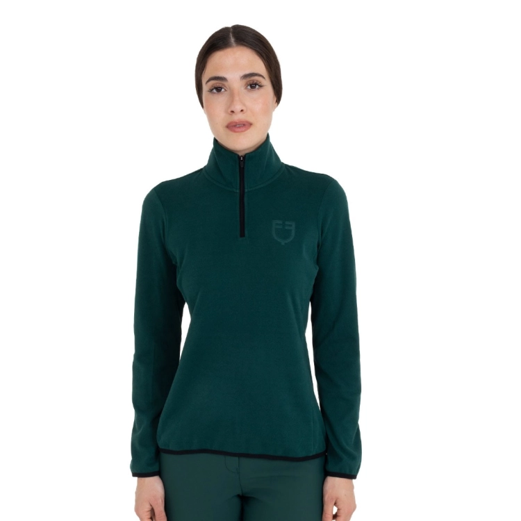 Bluzka-polarowa-EQUESTRO-High-Neck-Fleece-AW2026-pine-grove-01