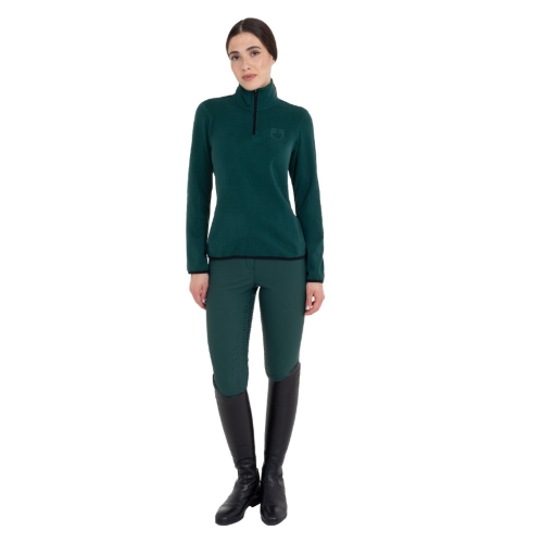 Bluzka-polarowa-EQUESTRO-High-Neck-Fleece-AW2026-pine-grove-02