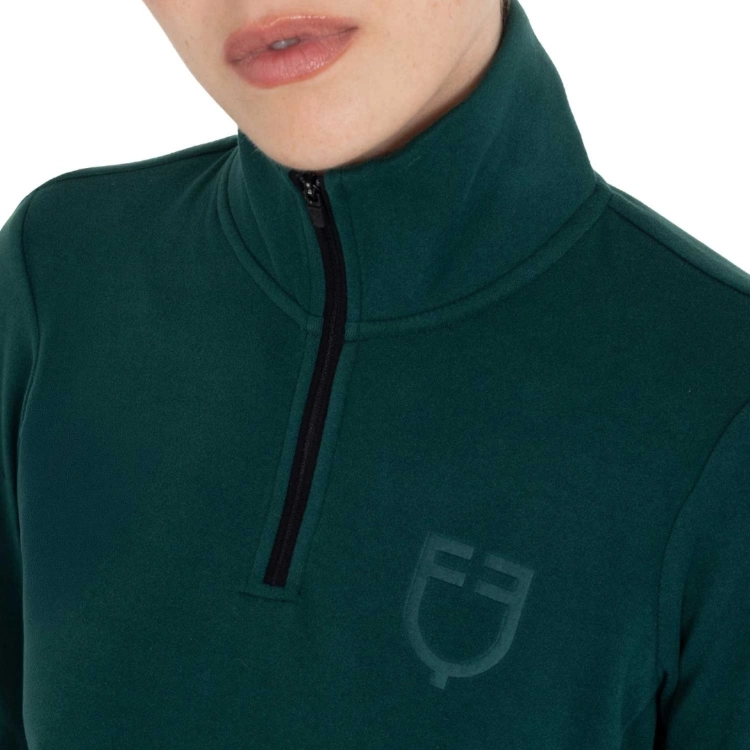 Bluzka-polarowa-EQUESTRO-High-Neck-Fleece-AW2026-pine-grove-05