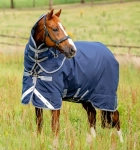 Derka-padokowa-z-kapturem-HORSEWARE-Rhino-Plus-1000D-100g-navy-titanium-grey