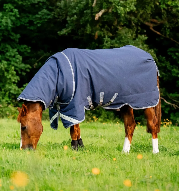 Derka-padokowa-z-kapturem-HORSEWARE-Rhino-Plus-1000D-100g-navy-titanium-grey