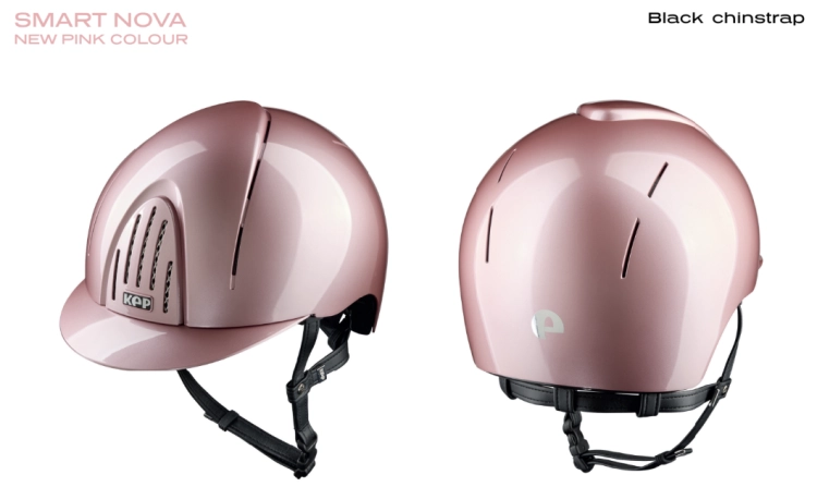 Kask-KEP-Smart-Nova-Metal-Polish-pink-black-chinstrap